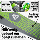 Apollo - 145mm City Scooter mit Federung "Skyracer" klappbar und höhenverstellbar - Grün Grau