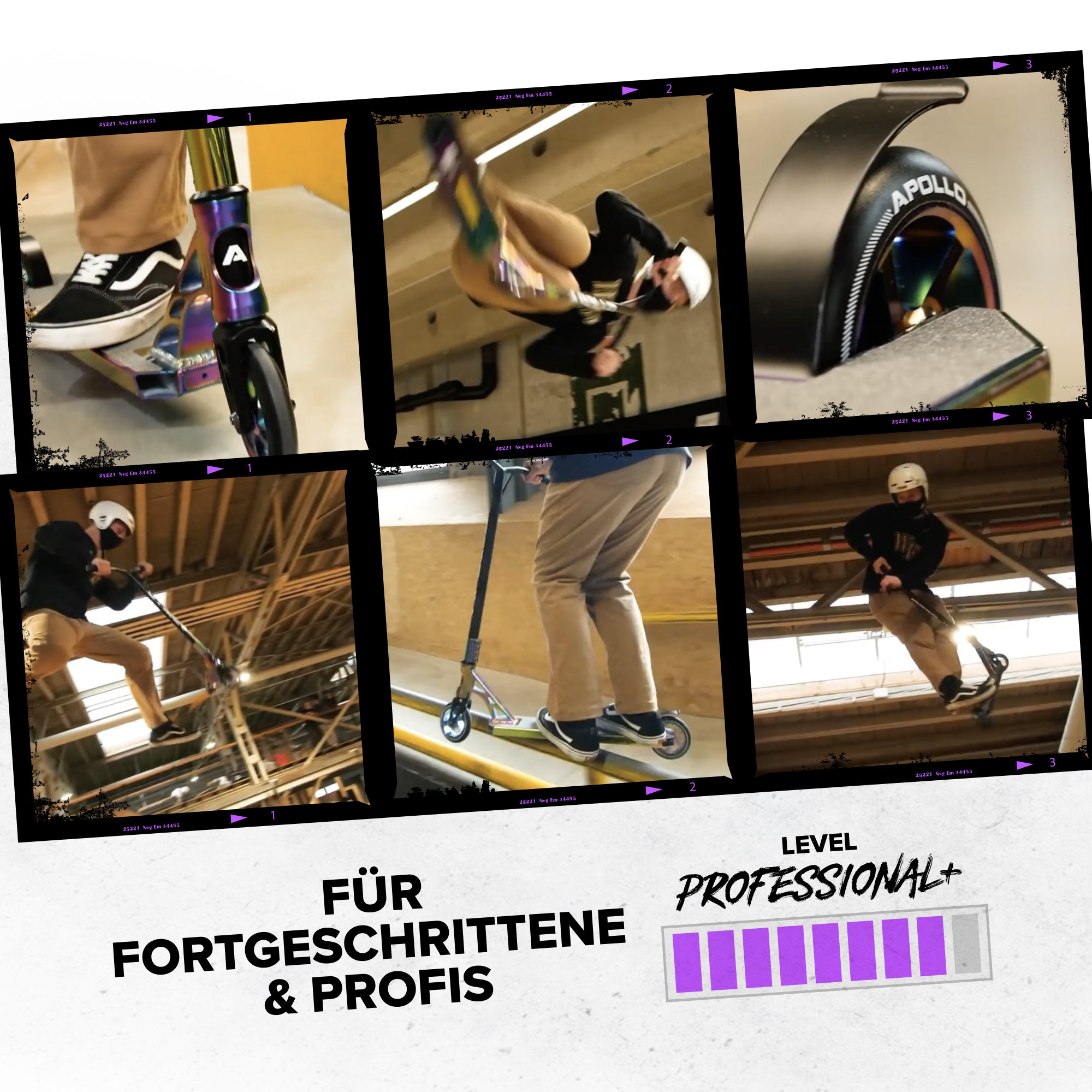 Apollo - High End Stunt Scooter - Genesis Pro X Stuntscooter mit ABEC 9 Kugellagern - Rainbow