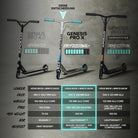 Apollo - High End Stunt Scooter - Genesis Pro X Stuntscooter mit ABEC 9 Kugellagern - Türkis Gold