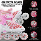 Apollo - Super Blade größenverstellbare Inlineskates - Weiß Pink -