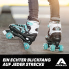 Apollo - Super Quad größenverstellbare verstellbare Rollschuhe für Kinder - Türkis -