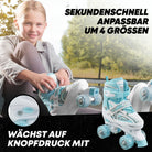 Apollo - Super Quad größenverstellbare verstellbare Rollschuhe für Kinder - Weiß Mint -