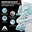 Apollo - Super Quad größenverstellbare verstellbare Rollschuhe für Kinder - Weiß Mint -