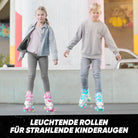 Apollo - Super Quad größenverstellbare verstellbare Rollschuhe für Kinder - Weiß Pink -