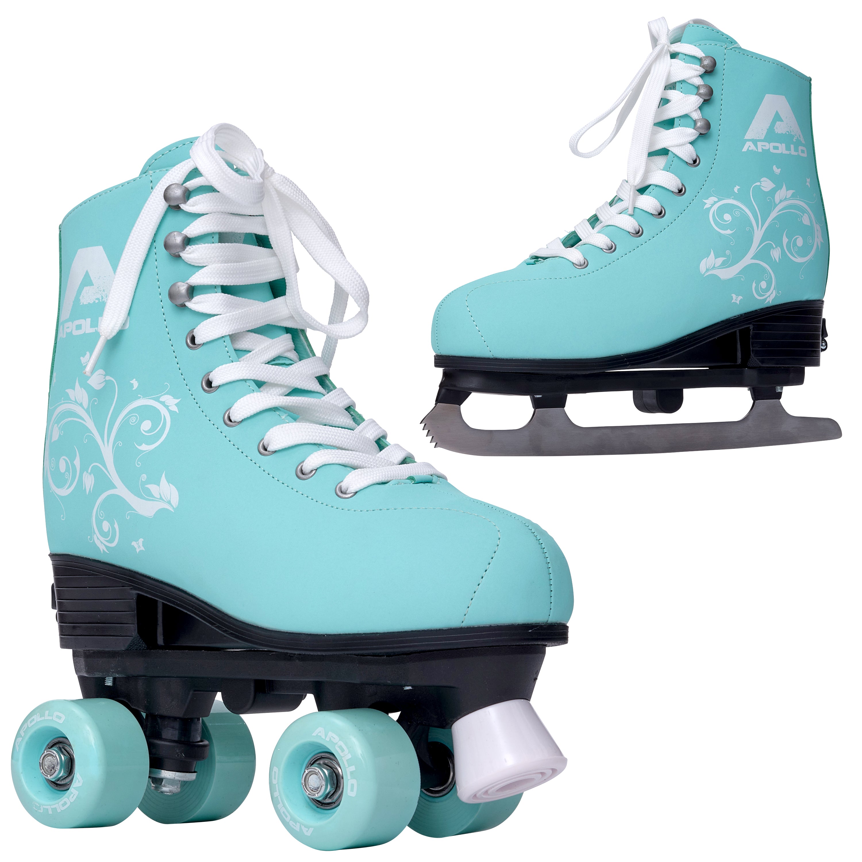 Apollo - Superskate 2 in 1, Multiskates, Rollschuhe & Schlittschuhe für Damen und Kinder -