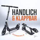 Apollo - High End Scooter Erwachsene - "Tornado 2.0" Cityroller Kinder ab 7 Jahre - Schwarz Silber