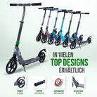 Apollo - High End Scooter Erwachsene - "Tornado 2.0" Cityroller Kinder ab 7 Jahre - Grau Grün