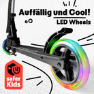 Apollo - 145mm City Scooter mit Federung "Skyracer" klappbar und höhenverstellbar - Schwarz