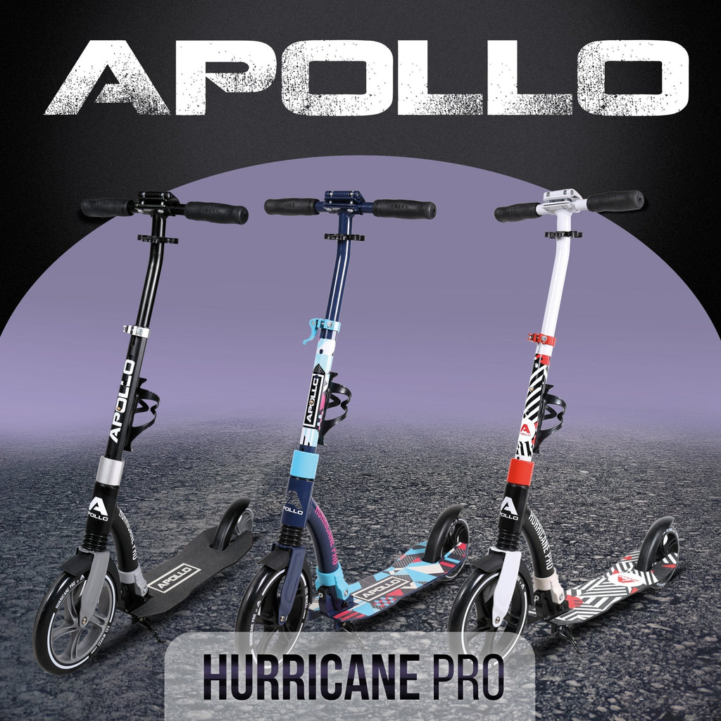 Apollo - Apollo Scooter - "Hurricane" City-Scooter mit Federung - Blau/Bunt