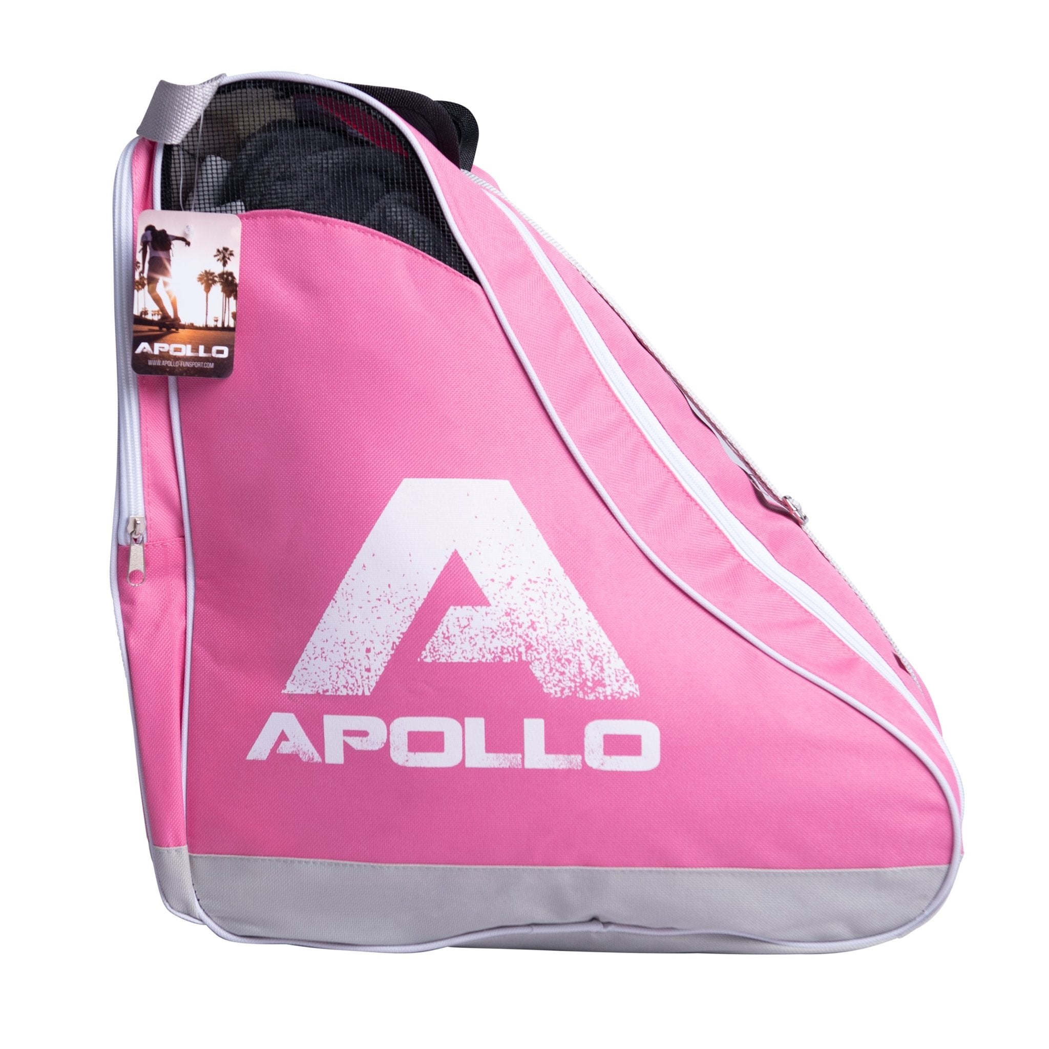 Apollo Funsport - Apollo Skate Bag praktische Tasche für Schlittschuhe und Rollsport - Rosa Grau