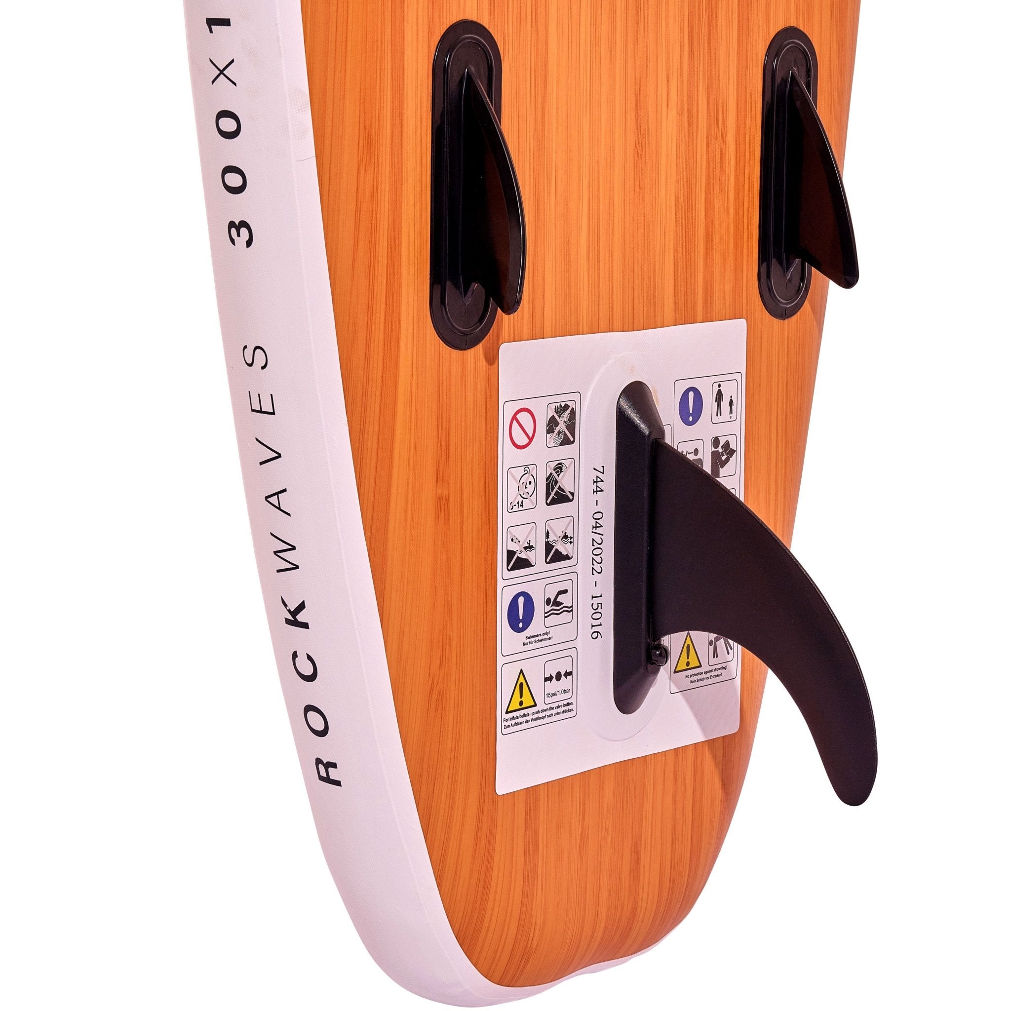 Apollo Funsport - SUP Board Komplett-Set Aufblasbares Stand Up Paddle Board - Wood - Wood White