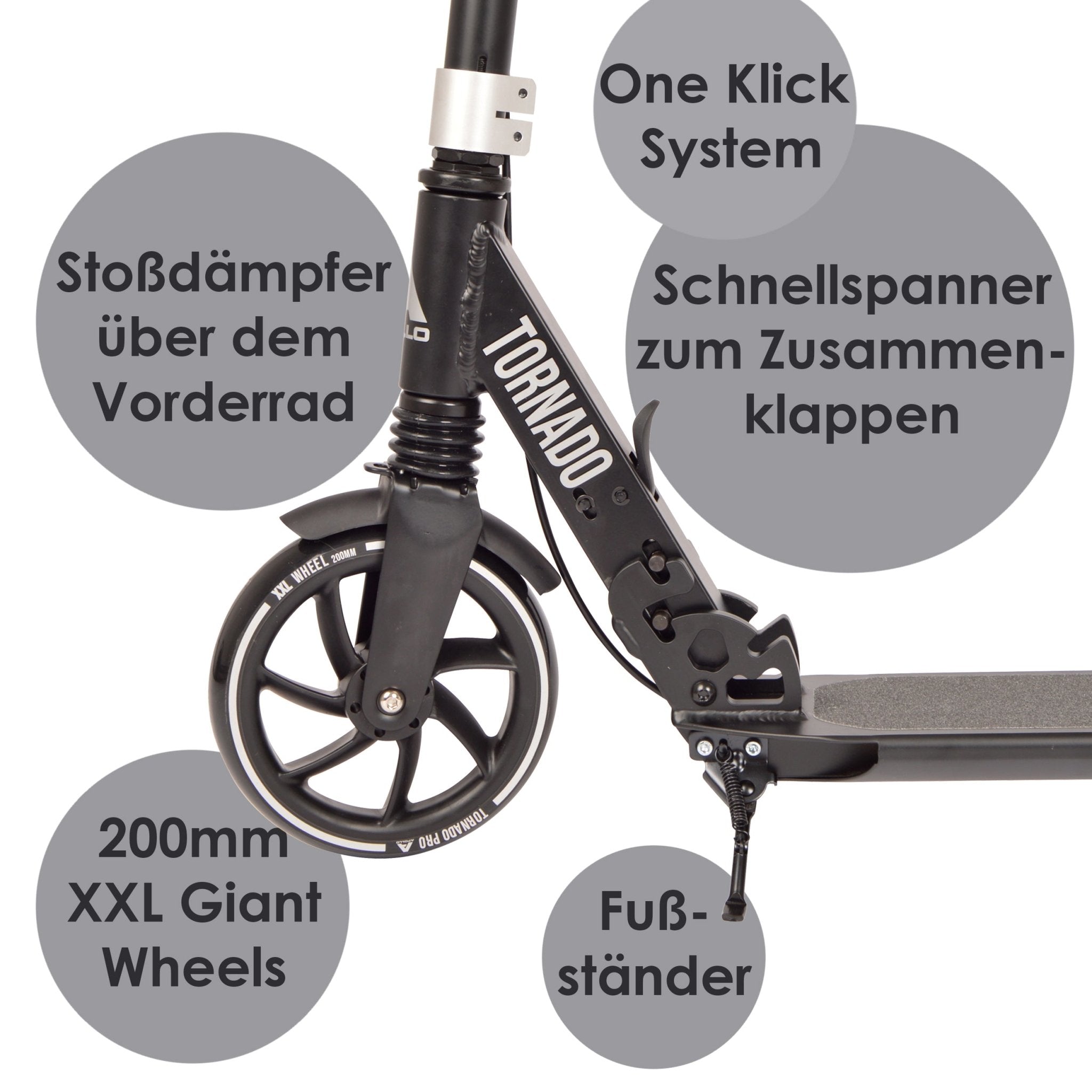 Apollo - High End Scooter Erwachsene - "Tornado 2.0" Cityroller Kinder ab 7 Jahre - Mint