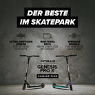 Apollo - High End Stunt Scooter - Genesis Pro X Competition mit ABEC 9 Kugellagern - Rainbow