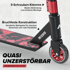 Apollo - Stunt Scooter - Genius Pro Robuster Kinder Scooter mit ABEC 9 Kugellager - Red Ink