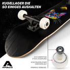 Apollo - Skateboard - Cat - 7-lagiges Holz-Komplettboard mit ABEC 7 -