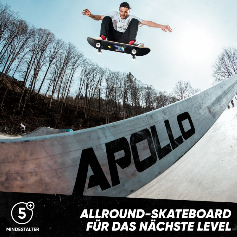 Apollo - Skateboard - Cat - 7-lagiges Holz-Komplettboard mit ABEC 7 -