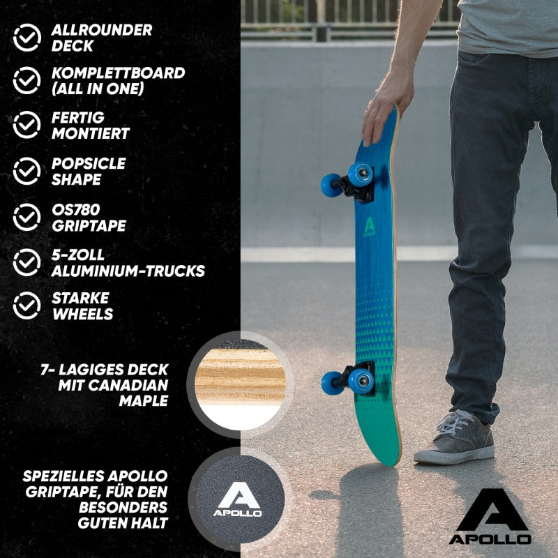 Apollo - Skateboard - Fresh - 7-lagiges Holz-Komplettboard mit ABEC 7 von Apollo -