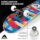 Apollo - Skateboard - Mosaik - 7-lagiges Holz-Komplettboard mit ABEC 7 -