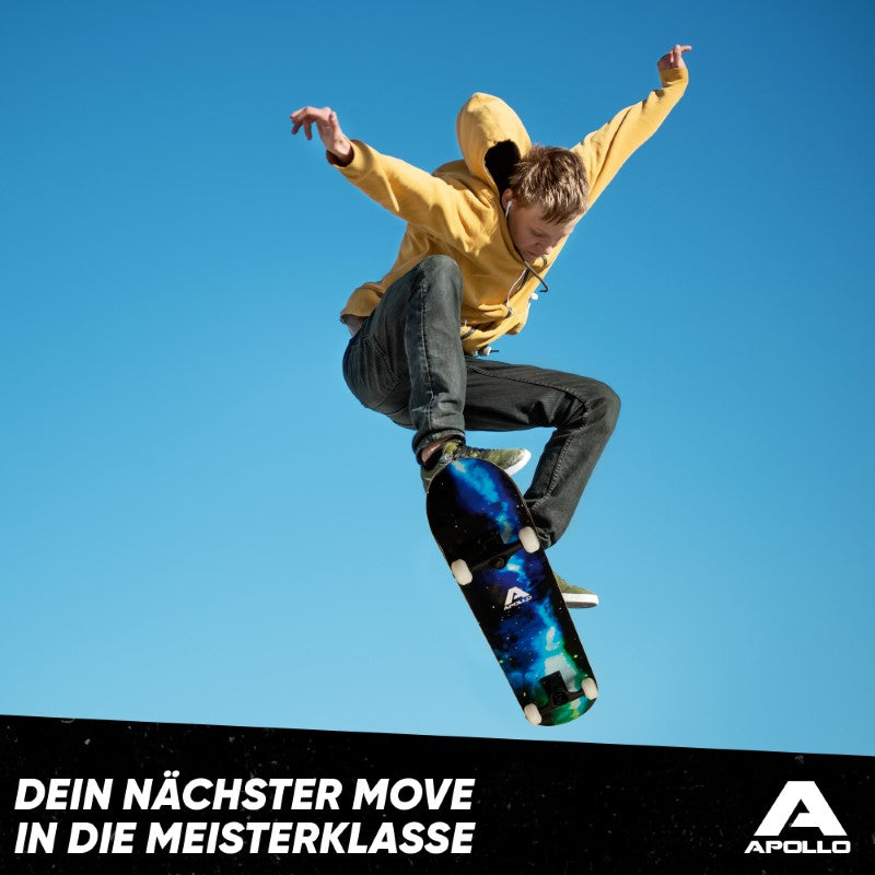 Apollo - Skateboard - Galaxy - 7-lagiges Holz-Komplettboard mit ABEC 7 -
