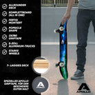 Apollo - Skateboard - Galaxy - 7-lagiges Holz-Komplettboard mit ABEC 7 -