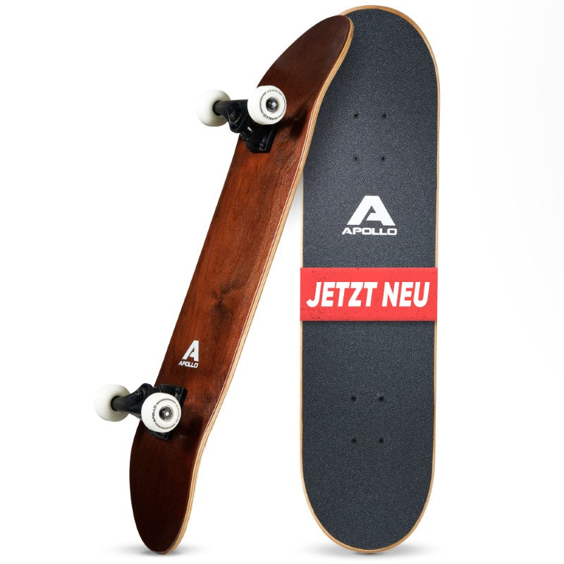 Apollo - Skateboard - Plain Wood - 7-lagiges Holz-Komplettboard mit ABEC 7 -
