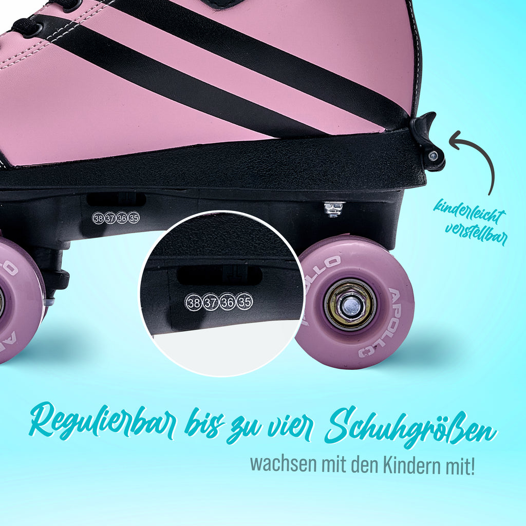 Apollo - Soft Boots größenverstellbare Rollschuhe für Kinder - Pink Revolution -