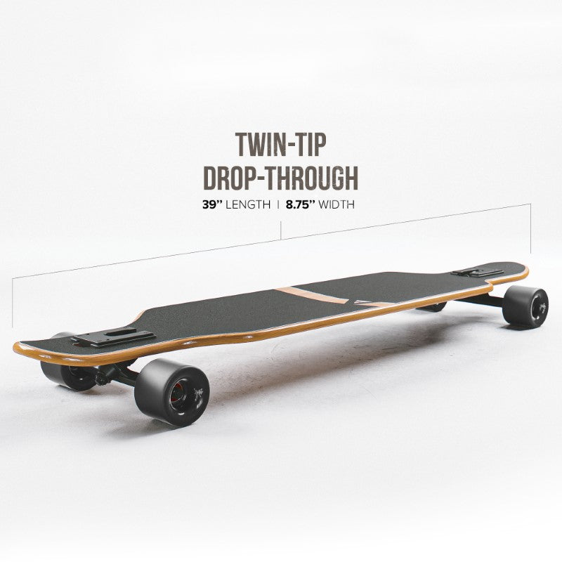 Apollo - Fiberglas Longboard - Bali Slide Black - 39" inkl. T-Tool -