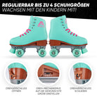 Apollo - Classic Roller Rollschuhe für Kinder und Erwachsene - Lagoon -