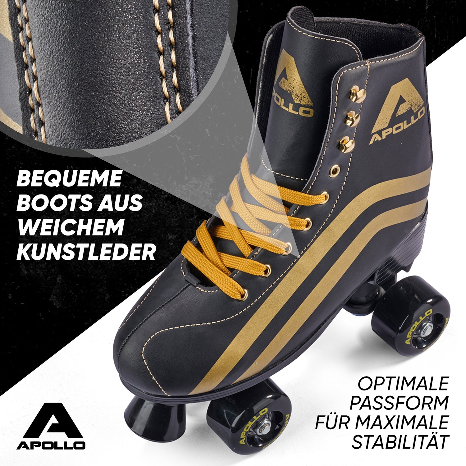 Apollo - Classic Roller Rollschuhe für Kinder und Erwachsene - Luna Nova -