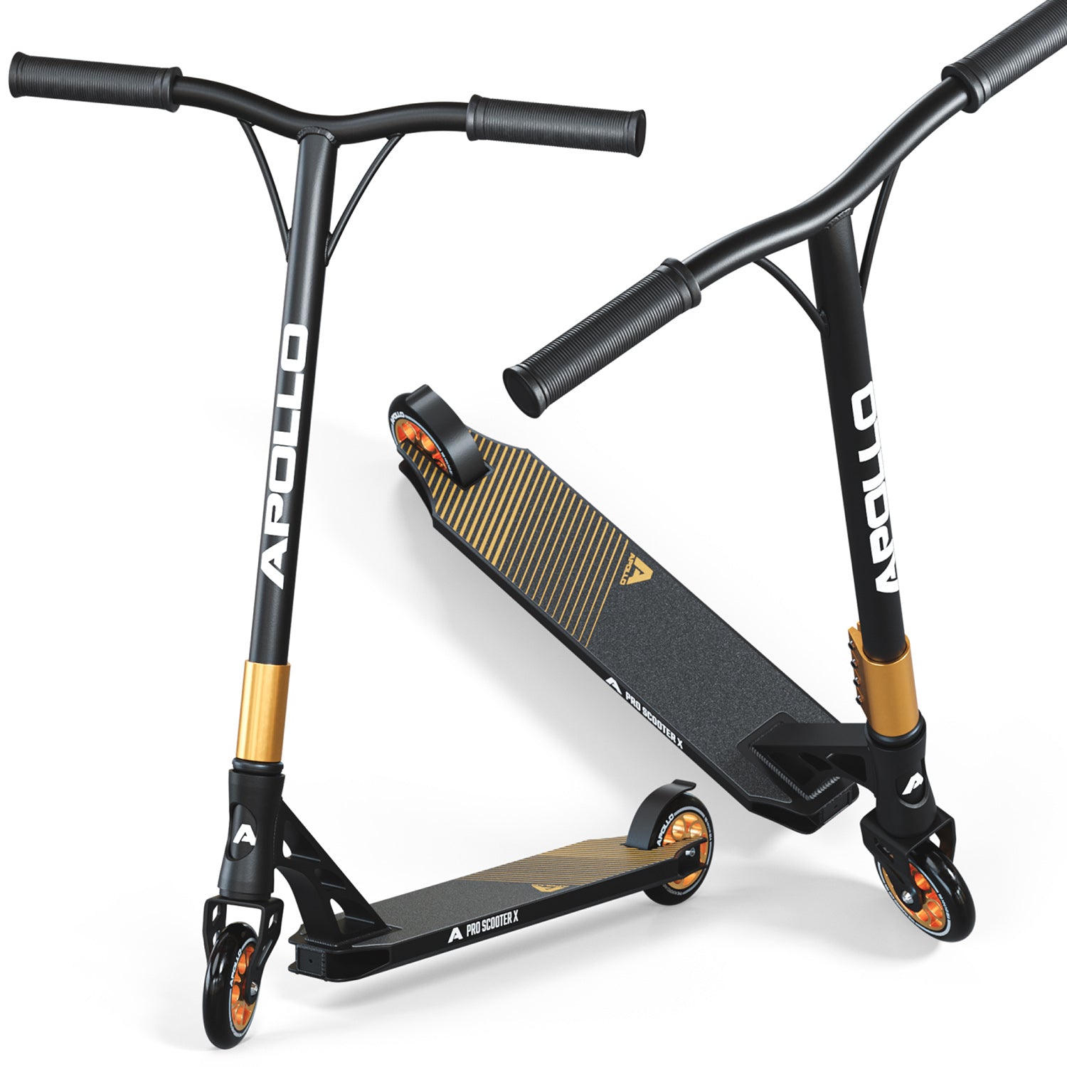 Apollo - High End Stunt Scooter - Genesis Pro X Stuntscooter mit ABEC 9 Kugellagern - Gold